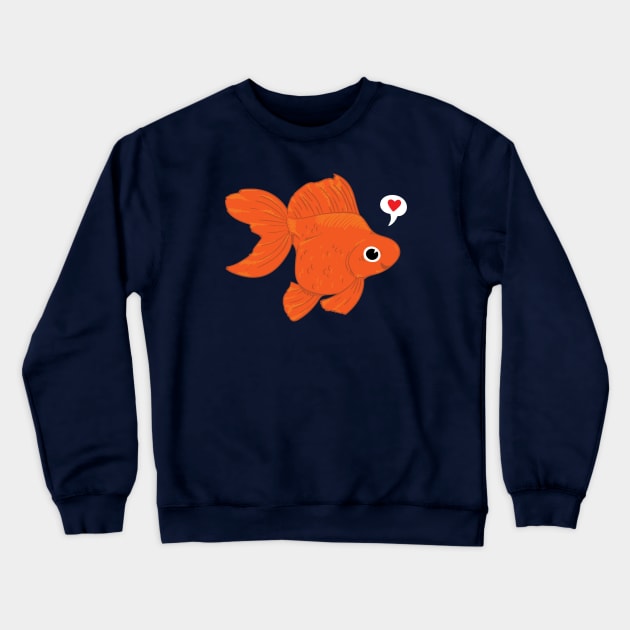 Goldfish love Crewneck Sweatshirt by DoctorBillionaire